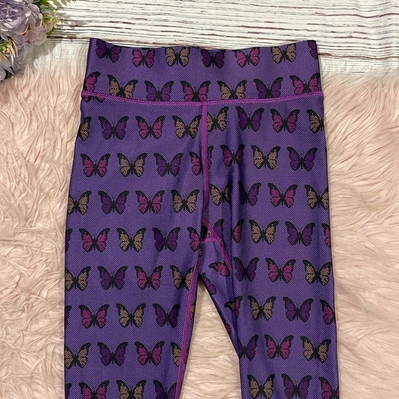 NWT Terez Halftone Butterfly Purple Hi-Shine Leggings - Picture 5 of 9